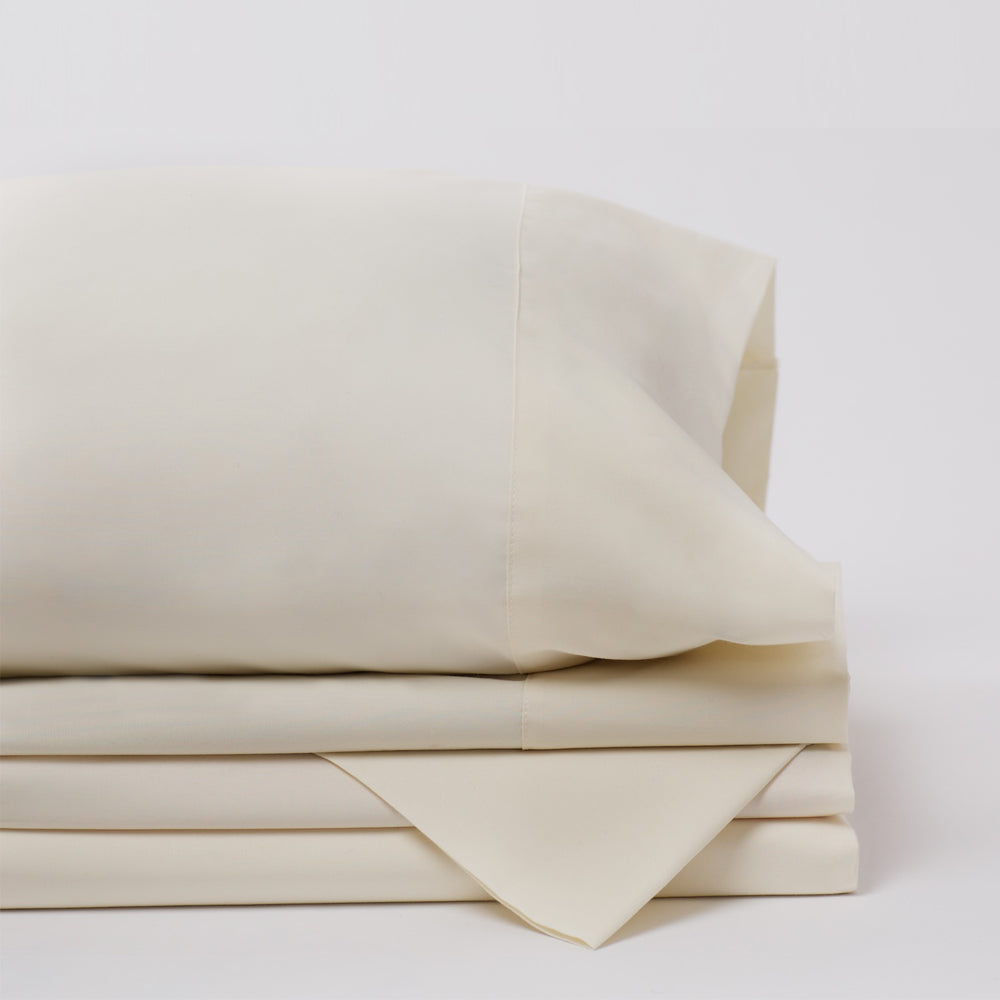 American Made 100% Cool Flow Cotton Sheet Set - Soft Ivory